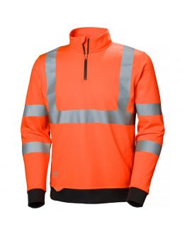 Helly Hansen Addvis Half Zip Sweatshirt CL.3 79096, oranje | voorkant | Unishore Bedrijfskleding