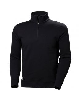 Helly Hansen Manchester Half Zip Sweatershirt 79210, zwart | Unishore Bedrijfskleding