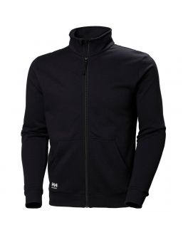 Helly Hansen Manchester Zip Sweatershirt 79212, zwart | Unishore Bedrijfskleding