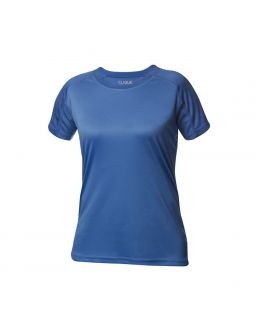 Clique Active-T Ladies 029339 | 55 - kobalt dames T-shirt met UV bescherming | Unishore Bedrijfskleding