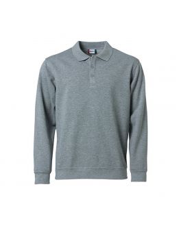 Clique Basic Polosweater 021032 | 95 - grijs melange | Unishore Bedrijfskleding