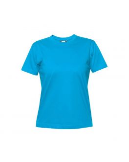Clique Basic Premium-T Ladies 029341 | 54 - turquoise dames T-shirt met ronde hals | Unishore Bedrijfskleding