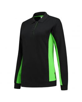 Tricorp Polosweater Bicolor Dames Zwart/Groen